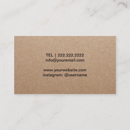 裁縫シーメストレスドレスメーカー素朴クラフト 名刺 (裏面)