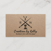 裁縫シーメストレスドレスメーカー素朴クラフト 名刺 (正面)