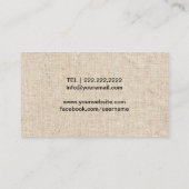 裁縫シーメストレスニードル&スレッドヴィンテージバーラップ 名刺 (裏面)