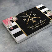 裁縫シーメストレスレッドと針ヴィンテージフローラ 名刺