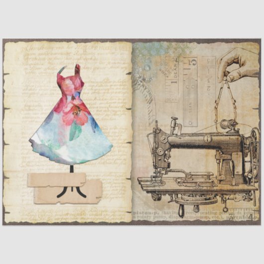 裁縫ジャンクジャーナルシリーズデザイン#18 薄葉紙 (正面)