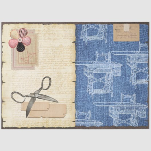 裁縫ジャンクジャーナルシリーズデザイン#19 薄葉紙 (正面)