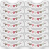 裁縫スティッチズカントリーハートバンティングバナー シール (正面)