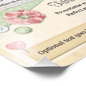 裁縫ステッチ、ボタン、リボン広告のサイン フォトプリント            (角)