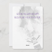 裁縫スレッドスプール雪だるまクリスマスカード シーズンカード (裏面)