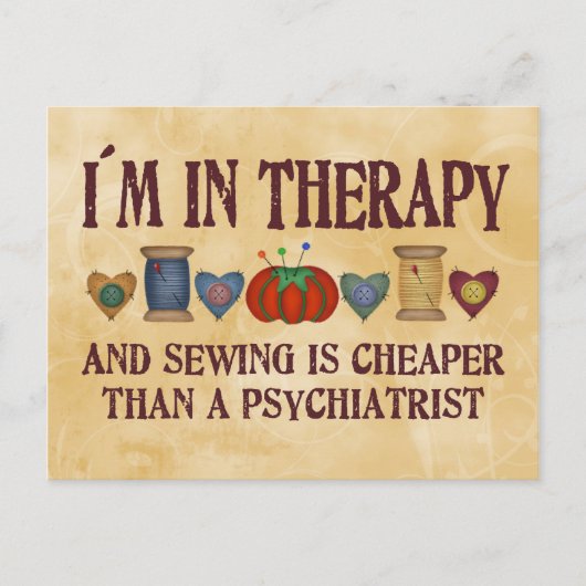 裁縫セラピー ポストカード (正面)