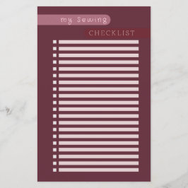 裁縫チェックリストナス