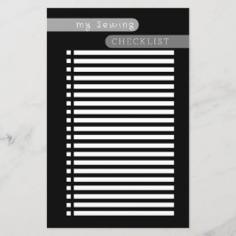 裁縫チェックリスト白黒