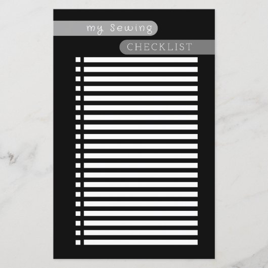 裁縫チェックリスト白黒 (正面)
