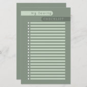 裁縫チェックリスト (正面/裏面)