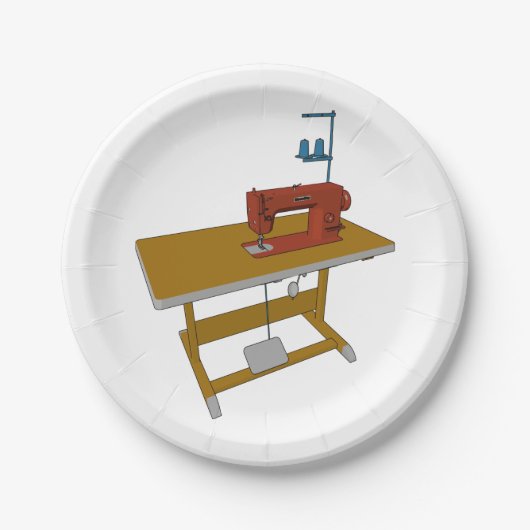 裁縫テーブル及び機械シーストレス紙プレート ペーパープレート (正面)