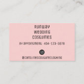 裁縫ドレス型枠名刺 名刺 (裏面)