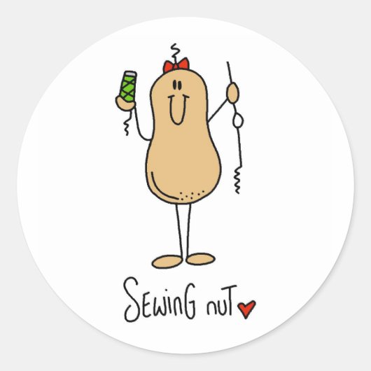 裁縫ナットTシャツとギフト ラウンドシール (正面)