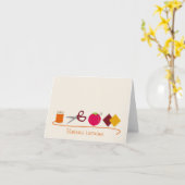 裁縫ノテカード – 糸はさみピンファブリック カード (黄色い花)