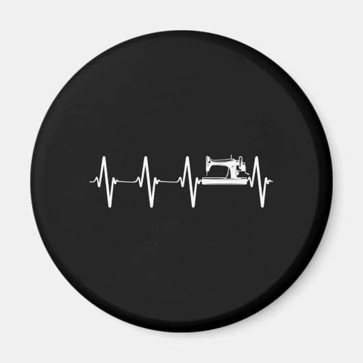 裁縫ハートビート裁縫愛好家 マグネット (正面)