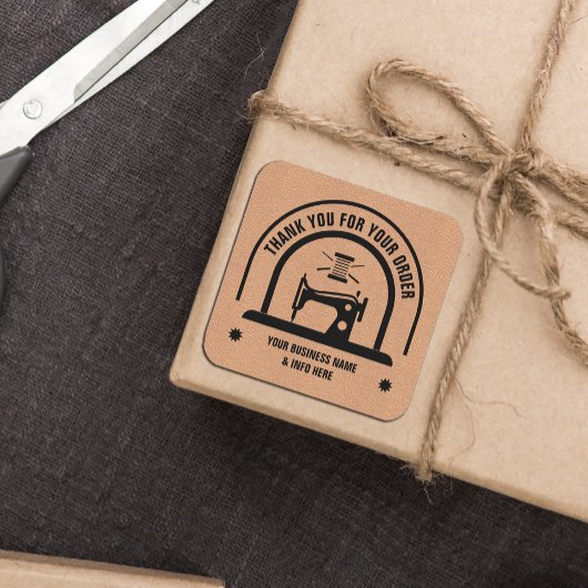 裁縫パーソナライズされたクラフト紙 スクエアシール