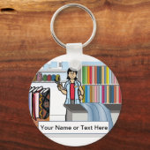 裁縫パーソナライズされた、シーメスト – 女性マンガ キーホルダー (正面)