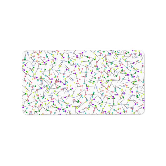 裁縫ピンカラフルホワイトドレスメーカーシーストレス ラベル (正面)