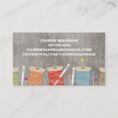 裁縫ピン針の糸のスプールの裁縫婦 名刺 (裏面)