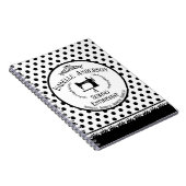 裁縫ファン白黒 ノートブック (右側)