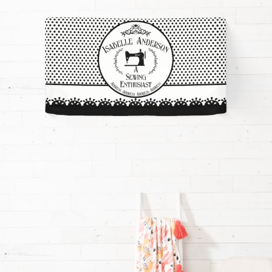 裁縫ファン白黒 横断幕 (インサイチュ)