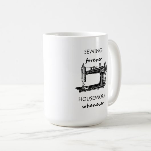 裁縫フォーエバーハウスワークwheneverコーヒーマグ コーヒーマグカップ (正面右)
