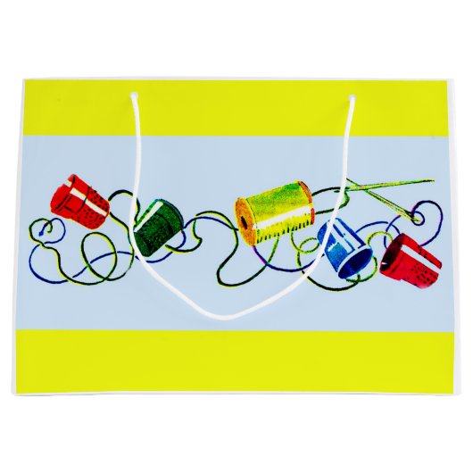 裁縫プリント ラージペーパーバッグ (正面)