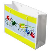 裁縫プリント ラージペーパーバッグ (正面アングル)