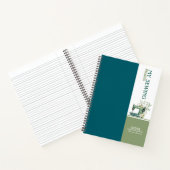 裁縫プロジェクトのメモティール(緑がかった色) ノートブック (内部)
