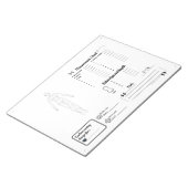 裁縫プロジェクトプランナーおよび測定トラッカー ノートパッド (アングル)