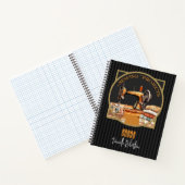 裁縫プロジェクトヴィンテージブラック ノートブック (内部)