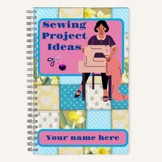 裁縫プロジェクト スパイラルノート ノートブック (正面)