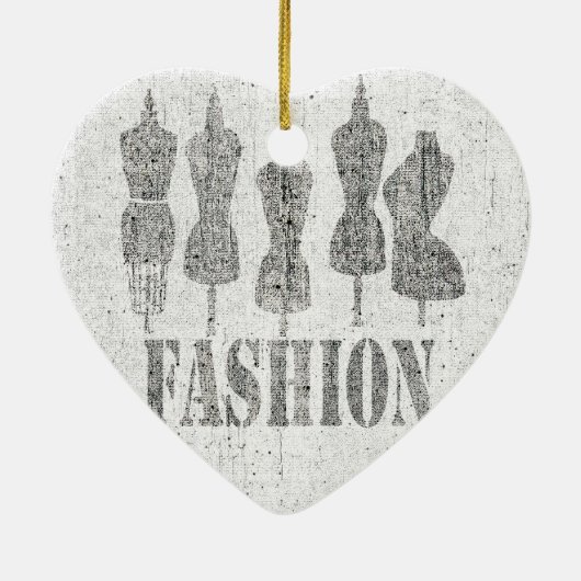 裁縫プロフェッショナルヴィンテージテーラードレススタイリスト セラミックオーナメント (裏面)