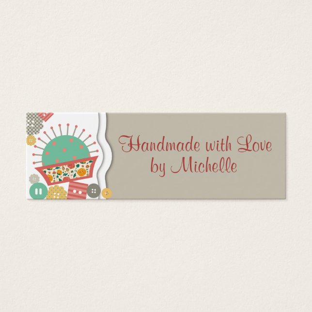 裁縫ボタンフローラピンクッションの海員 (正面)