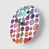 裁縫ボタン時計 ラウンド壁時計 (傾斜)