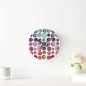 裁縫ボタン時計 ラウンド壁時計 (ホーム)