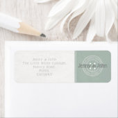 裁縫ボタ結婚ンのレースとグリーン住所 シール (インサイチュ)