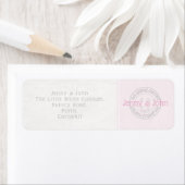 裁縫ボタ結婚ンのレースとピンク住所 シール (インサイチュ)