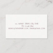 裁縫マシフェイクン金箔ブラシストローク、白 名刺 (裏面)