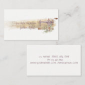 裁縫マシフェイクン金箔ブラシストローク、白 名刺 (正面/裏面)
