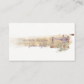 裁縫マシフェイクン金箔ブラシストローク、白 名刺 (正面)