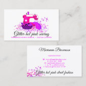 裁縫マシンのシーフェストテーラーピンク 名刺 (正面/裏面)