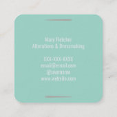 裁縫マシンのシームストレスカスタマイズ名刺 スクエア名刺 (裏面)