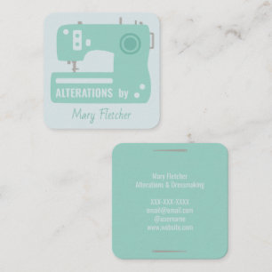 裁縫マシンのシームストレスカスタマイズ名刺 スクエア名刺