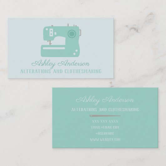 裁縫マシンのシームストレスカスタマイズ名刺 名刺 (正面/裏面)