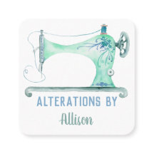 裁縫マシンのシーメストウォーターカラースクウェア