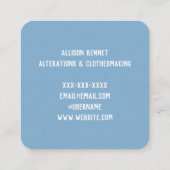 裁縫マシンのシーメストウォーターカラースクウェア スクエア名刺 (裏面)