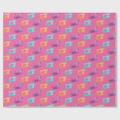 裁縫マシンのタイル張り包装紙 ラッピングペーパー (フラット)