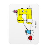 裁縫マシンの漫画マグネット マグネット (縦)