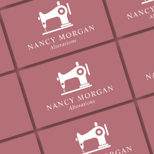 裁縫マシンほこりっぽいバラ 名刺